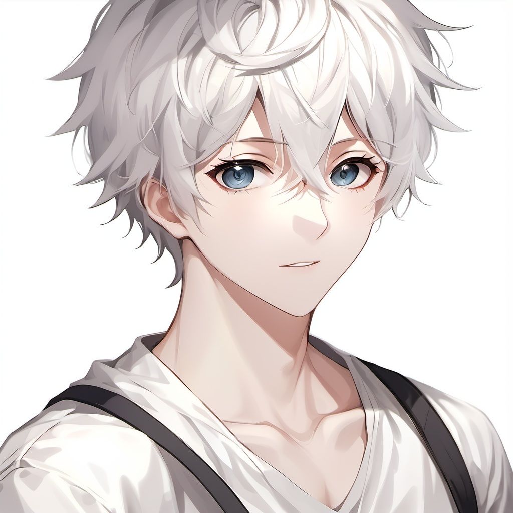  High Resolution, boy, White Background,Anime