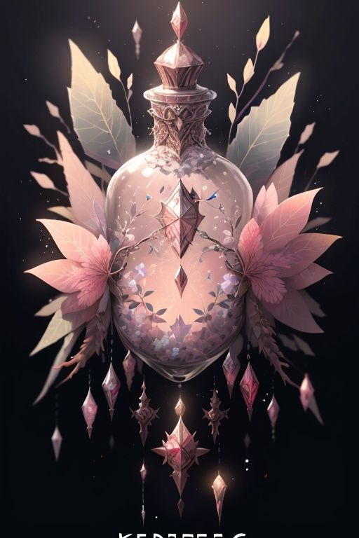 butterfly, bug, flower, no humans, light particles, still life, blurry, sparkle, glint, chain, depth of field, gem, in container, white flower, glowing butterfly