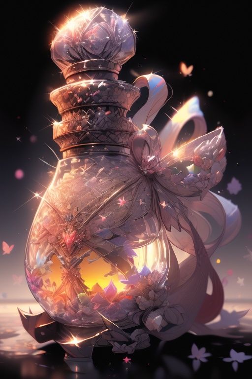 no human,bug, butterfly, white flower, no humans, white rose, flower, sparkle, rose, blurry, light particles, still life, glint, reflection, bottle, white butterfly, depth of field,Colorful portraits