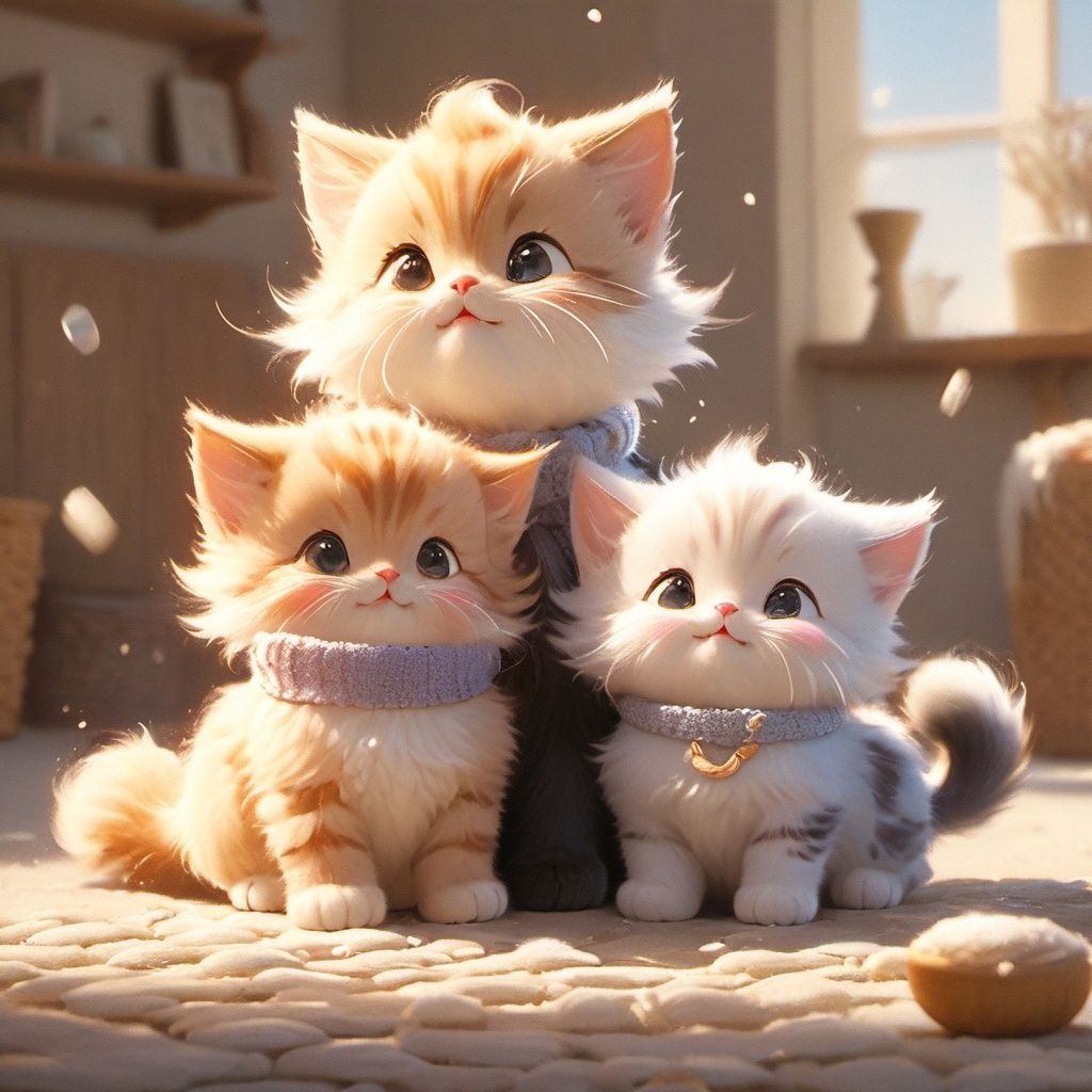 Xxmix_Catecat,three cats,playing