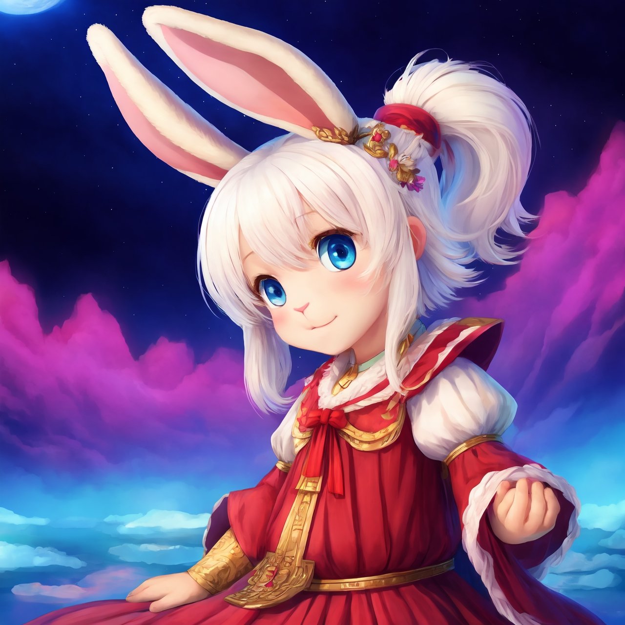 Masterpiece,  Best Quality,  White Hair Girl by user luisa 6080 on Tensor.Art