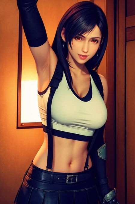 ff7r style,  tifa lockhart,  1girl on Tensor.Art