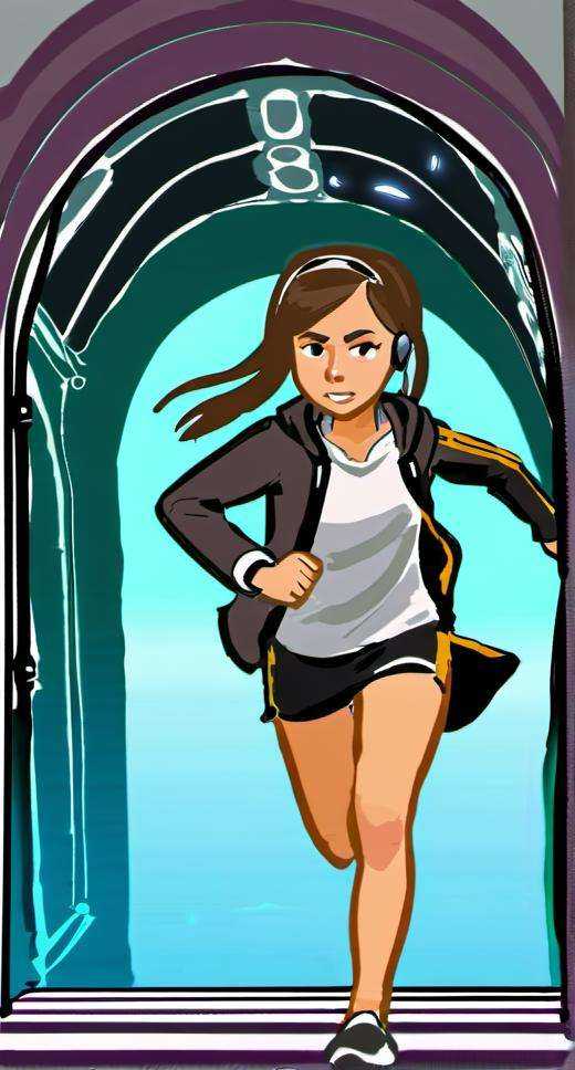 best quality,masterpiece,,photo realistic,highly detailed,Beautiful background,full body,(1gril):1.2,solo,(running:1.5),(A girl travels through a time tunnel:1.4),science fiction,(machine):1.1,(technology):1.2,(Tomorrow's world):1.3, cyberpunk,
light,light blush, smirk, black eyes, medium breasts, long hair, brown hair, particle,geometric,purist, esoteric,occult,Aesthetic Background, ,CyberpunkAI,Cyberworld,machinery