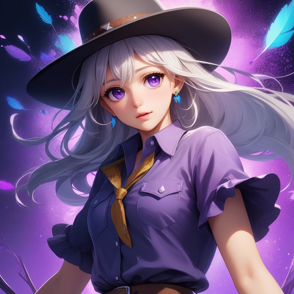 anime, (masterpiece:1.2, best quality), (finely detailed beautiful eyes: 1.2), (extremely detailed CG unity 8k wallpaper, masterpiece, best quality, ultra-detailed, best shadow), (detailed background), (beautiful detailed face, beautiful detailed eyes), High contrast, (best illumination, an extremely delicate and beautiful),1girl,((colourful paint splashes on transparent background, dulux,)), dynamic angle,beautiful detailed glow,full body, cowboy shot, white hair, purple eyes, 8k, high resolution