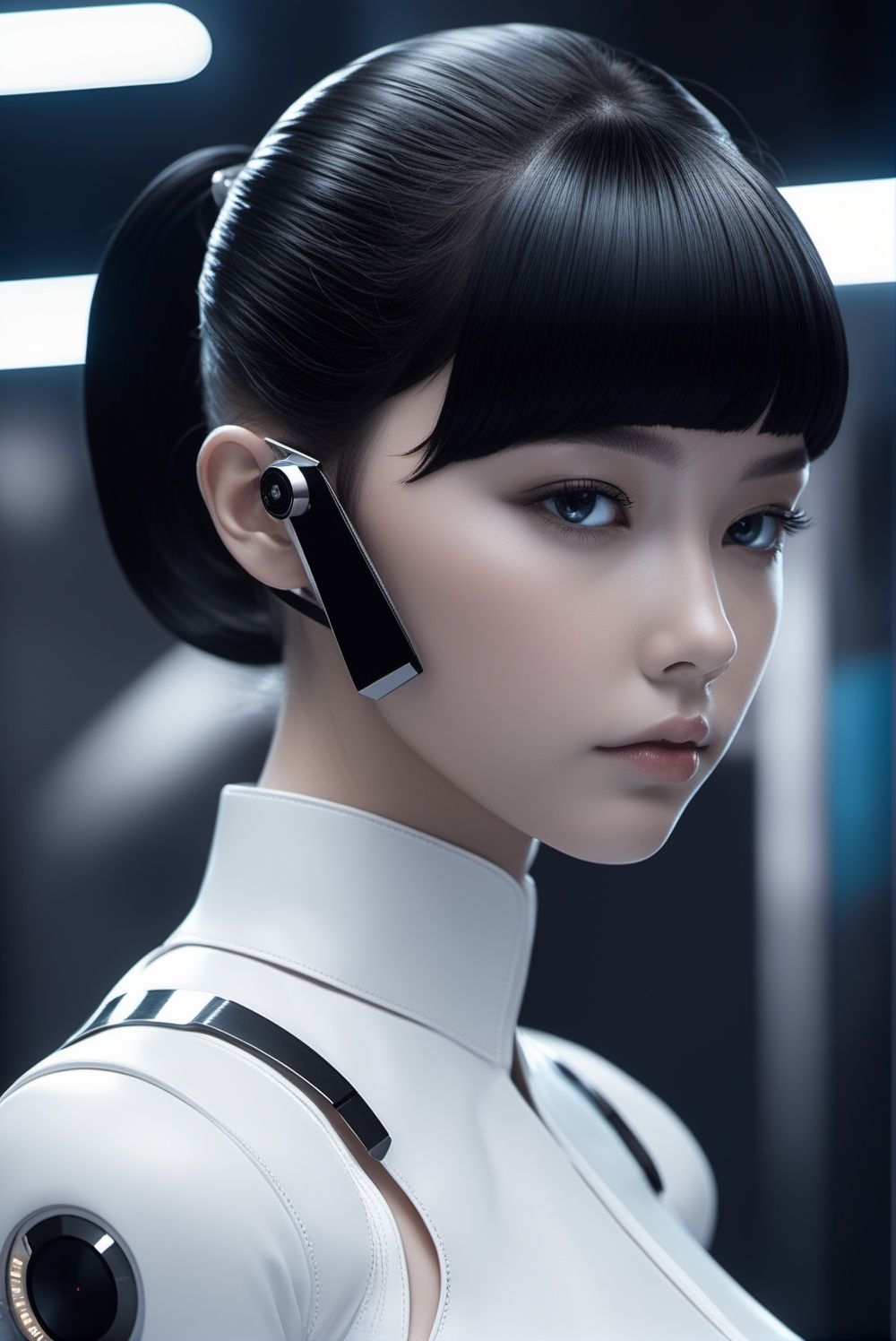 cybernetic style worksafe. insanely detailed. black and white. instagram photo,  kodak portra. by wlop,  ilya kuvshinov on...