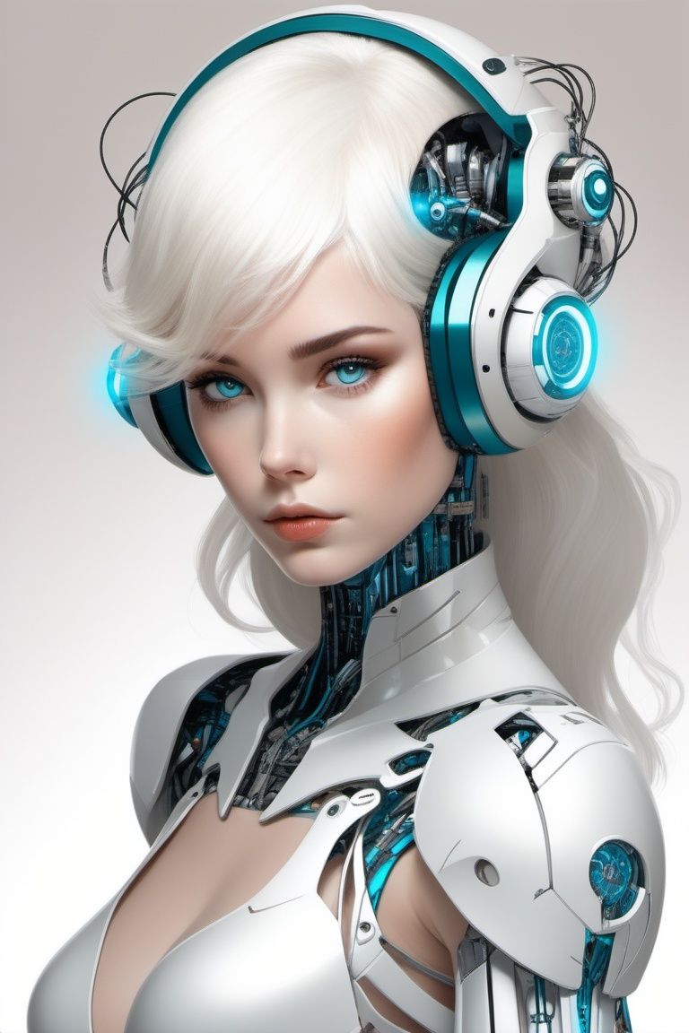 cybernetic robot detailed pencil spot illustrations of various character concepts from the last unicorn,  various poses,...