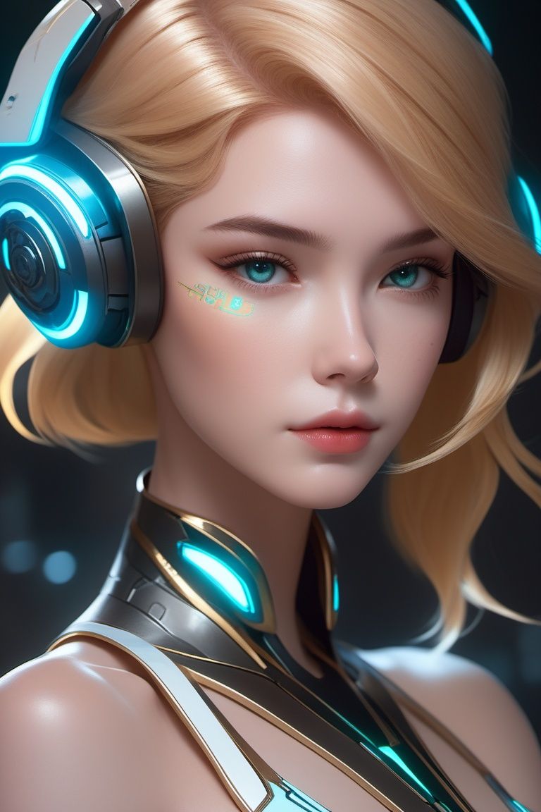 cybernetic style evelyn,  from league of legends,  au naturel on Tensor.Art