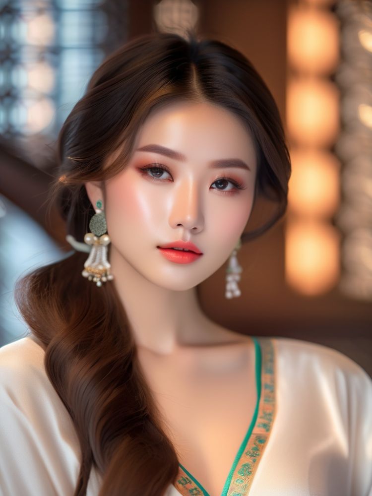 RAW photo, detailed face, beautiful symmetrical face, cute natural makeup, elegant, feminine, highly detailed, a 1girl, (full body:0.8), oriental minimalism, subtle elegance, hd mod, in the style of elegant clothing, Light , realistic yet ethereal, simplistic designs, oriental, whimsical shapes, serene harmony beautiful symmetrical face, elegant, feminine, highly detailed, intricate,best quality, ultra-detailed, masterpiece, hires, ,<lora:cosgirl:0.8>cos girl,light rays,high_contrast,skin detail,big breasts,