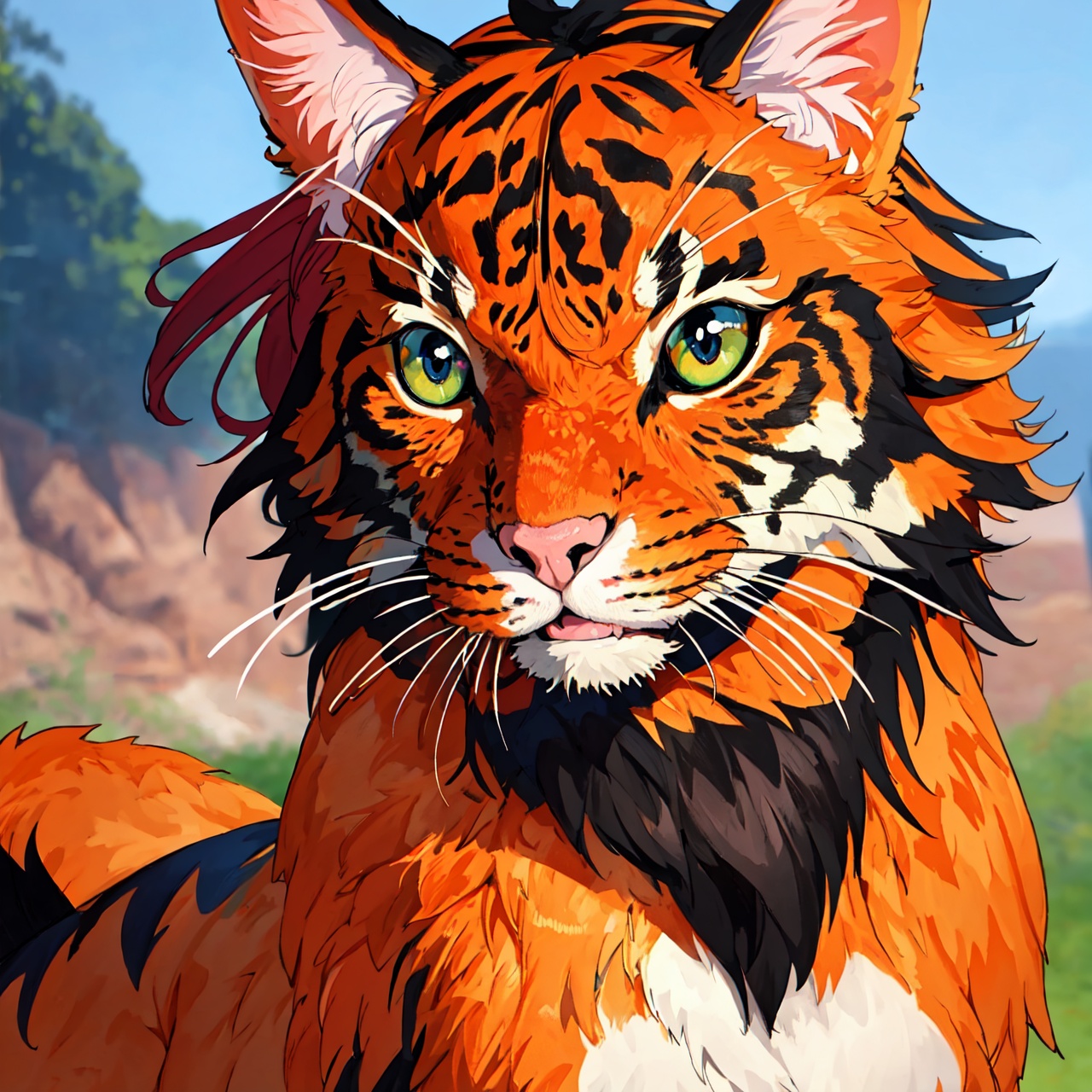 ultra-detailed,  coloring line art de animales,  vibrant and vivid colors on Tensor.Art