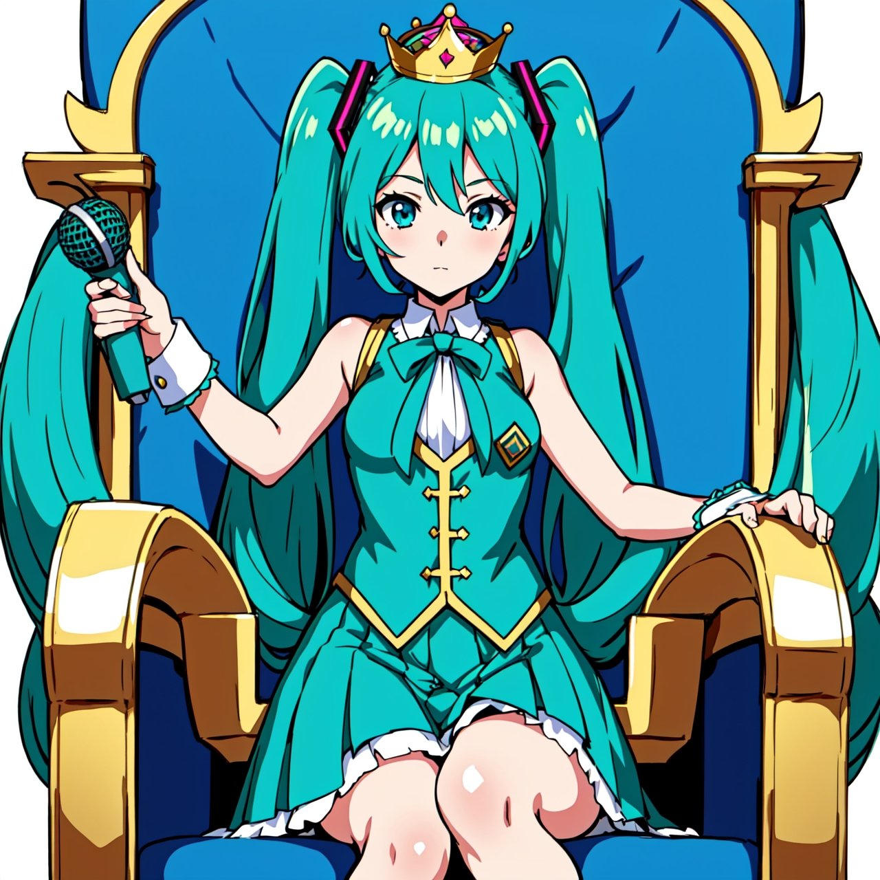1girl,  Hatsune Miku,  princess outfit on Tensor.Art