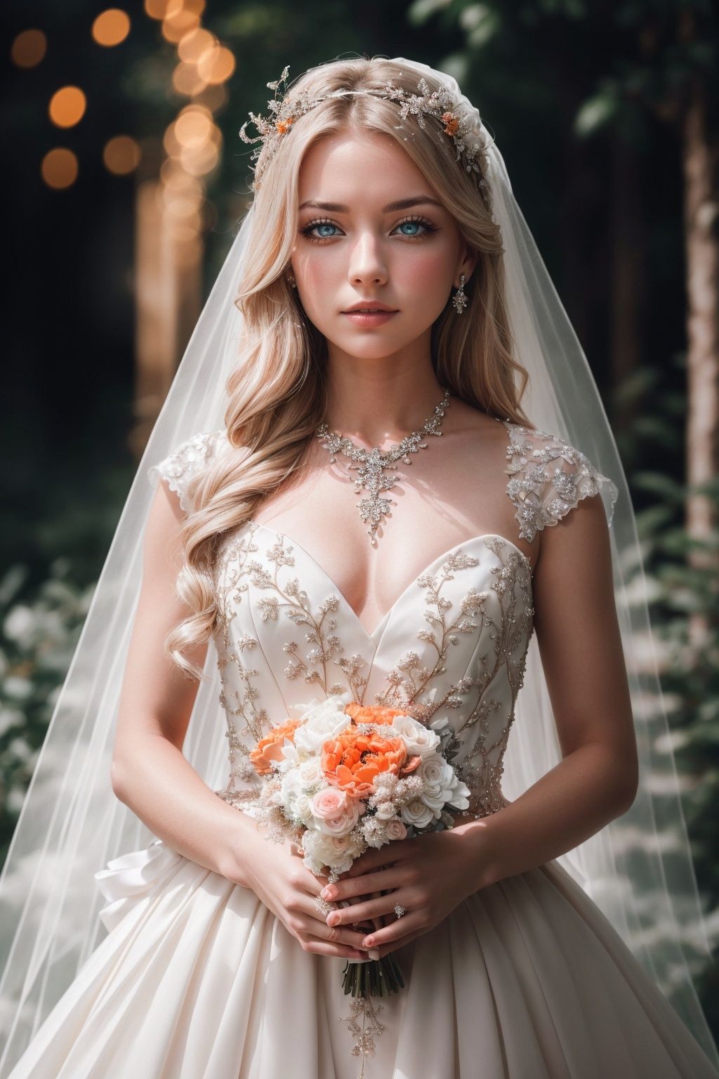 Story,  sparkling beautiful eyes,  blonde hair on Tensor.Art
