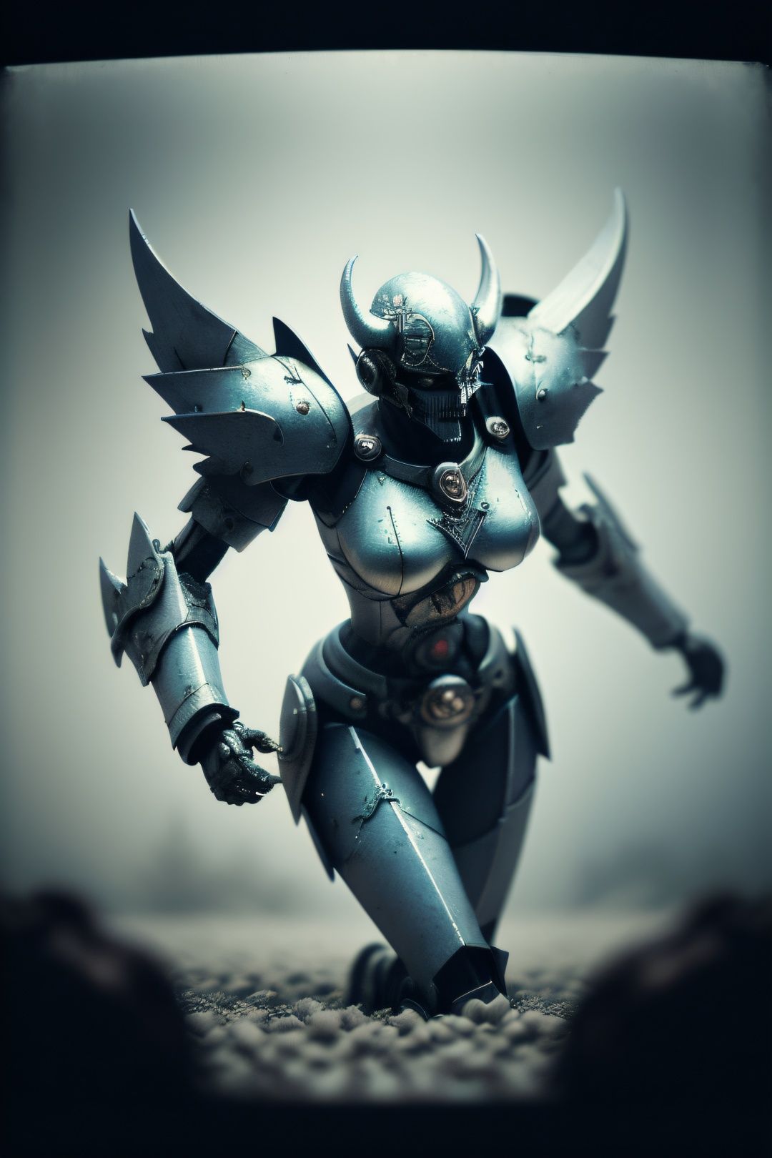 Masterpiece,  metal maden women chaos warrior,  skulls on the ground on Tensor.Art