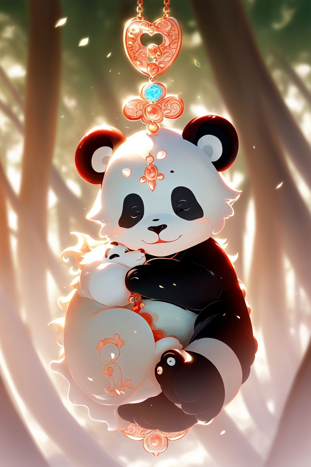 masterpiece,best quality,8k,cg,panda Pendant