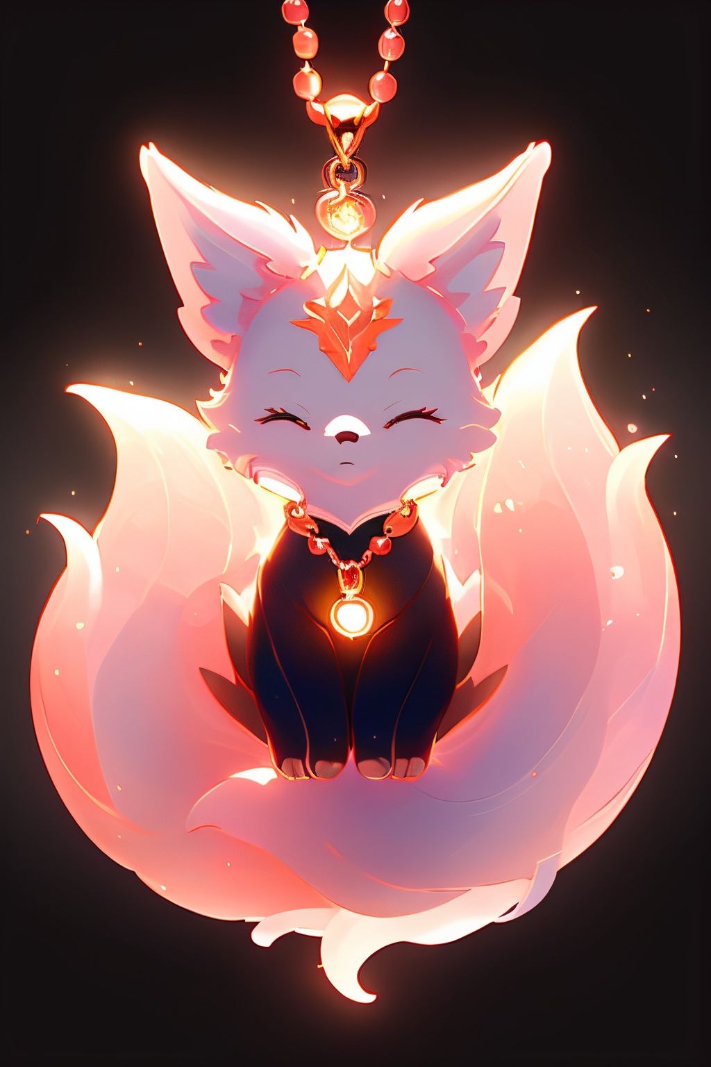 Spirit Fox Pendant,masterpiece,best quality,8k,cg,