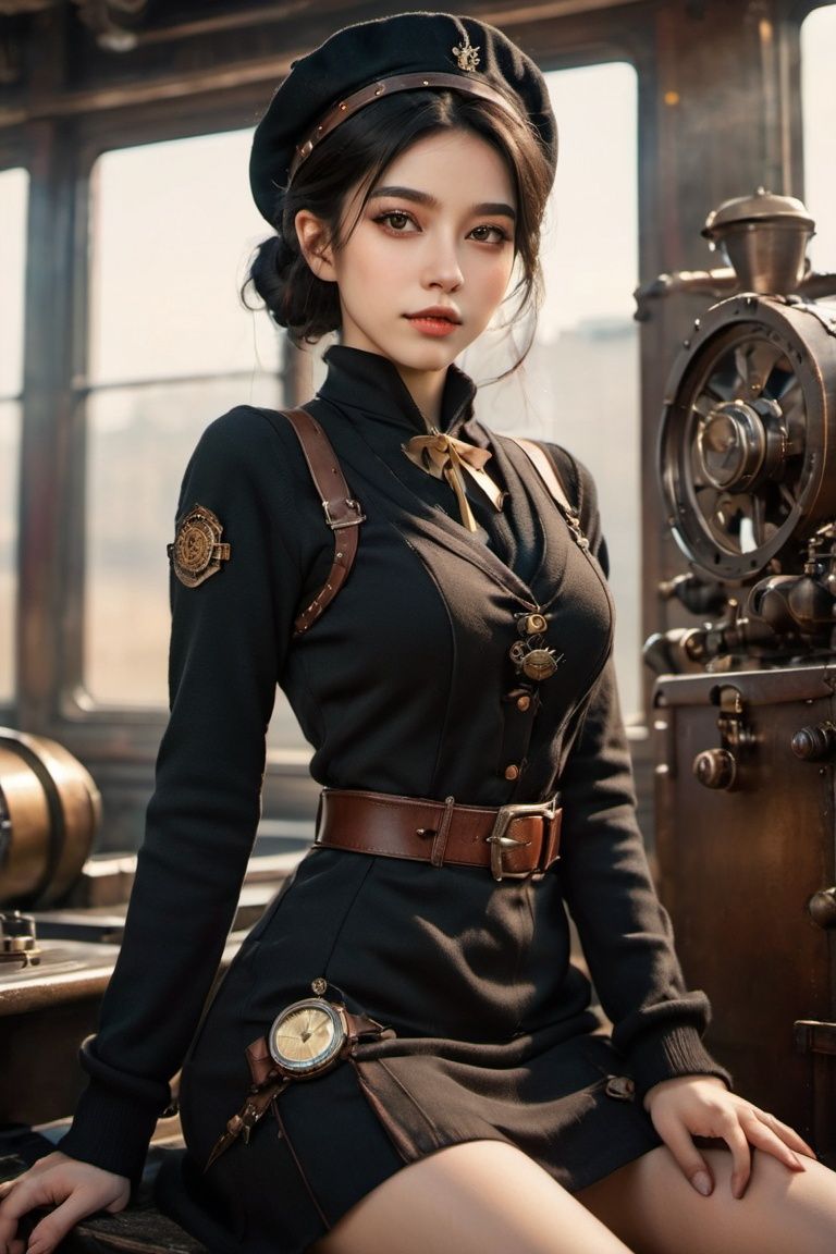 FilmGirl,  HZ Steampunk,  belt on Tensor.Art