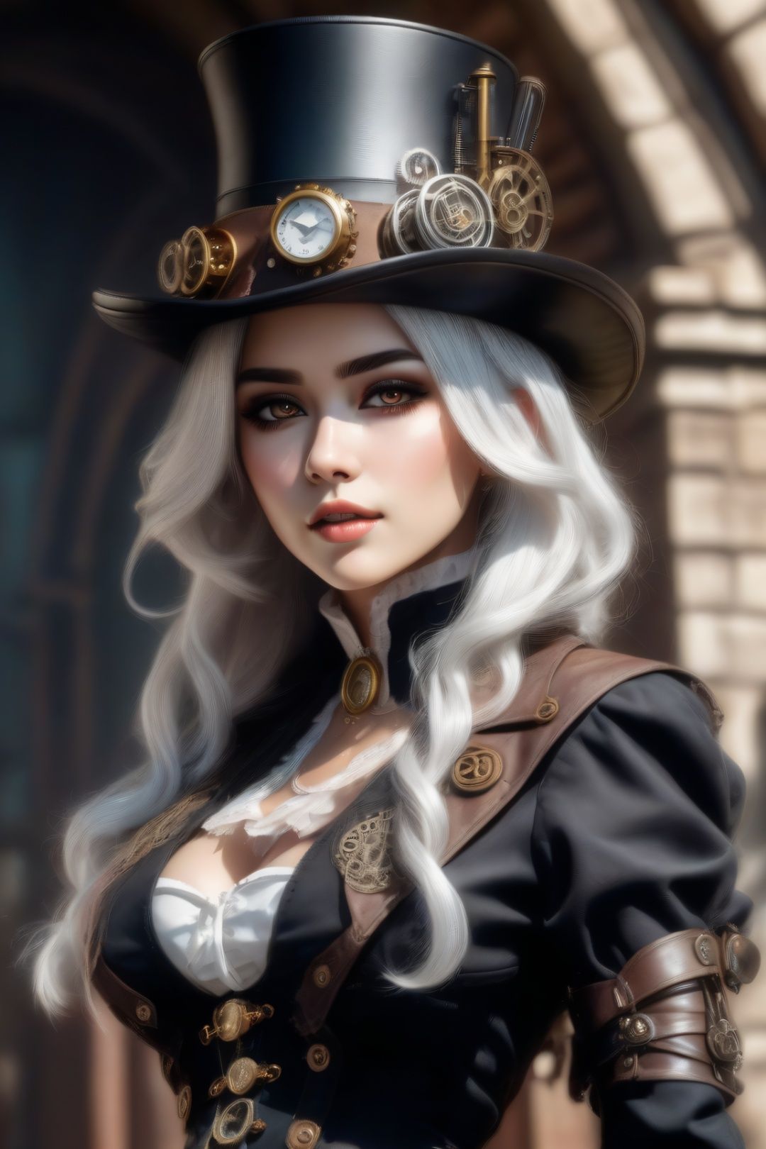 HZ steampunk,  upper body,  portrait on Tensor.Art