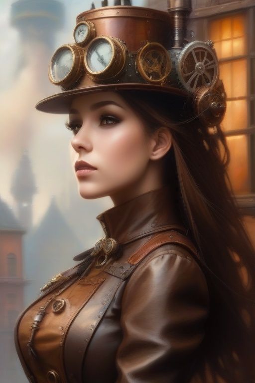 HZ steampunk,  1girl on Tensor.Art