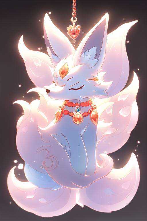 Spirit Fox Pendant,  masterpiece,  best quality on Tensor.Art