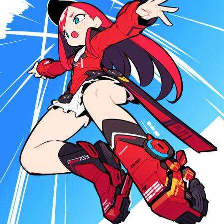 1girl,  red hair,  long hair on Tensor.Art