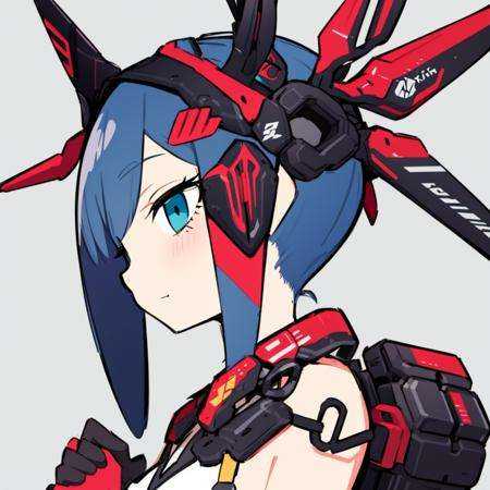 mech parts,  hair ornament,  1girl on Tensor.Art
