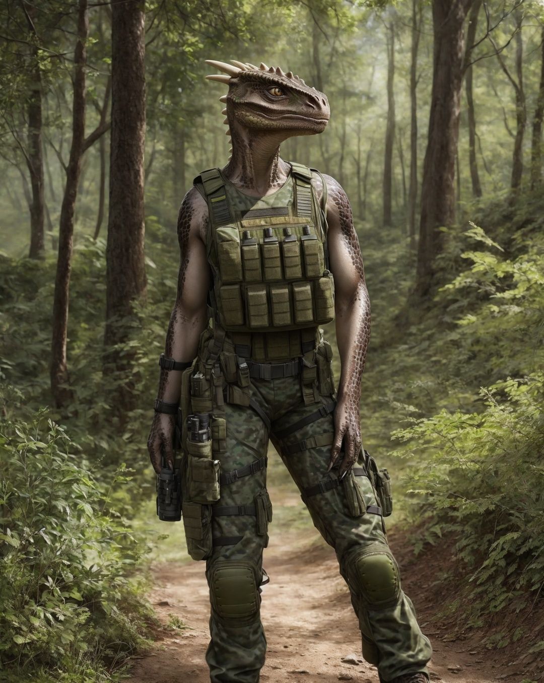 anthro,  argonian,  solo on Tensor.Art