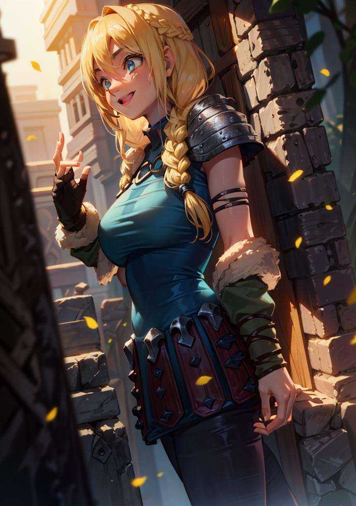 Astrid on a battlefield posing sexy,  ,  warm light on Tensor.Art