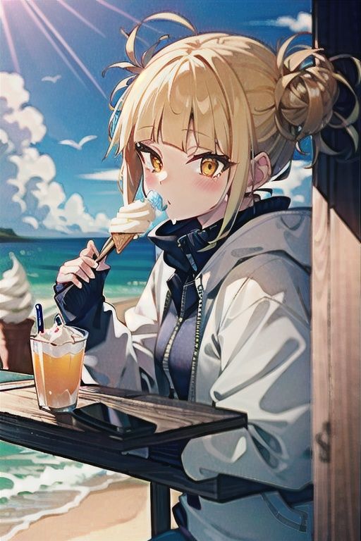 Himiko toga,  female_solo,  eat icecream on Tensor.Art