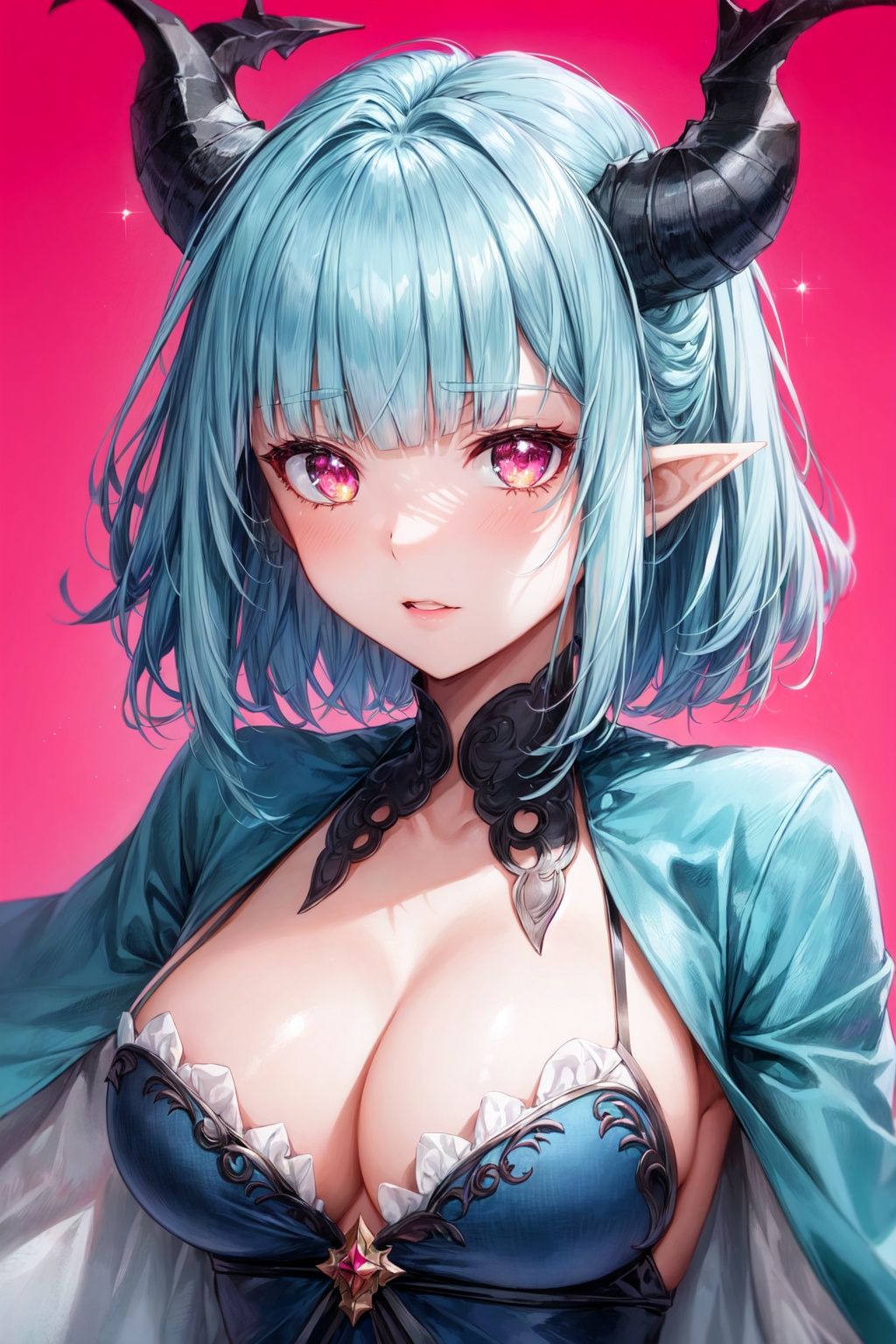 1girl,  dragon girl,  dragon horns on Tensor.Art