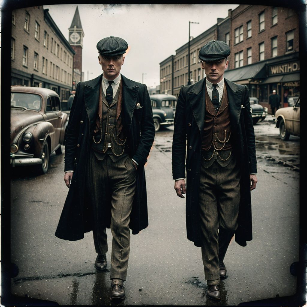 color photo of Peaky Blinders,  dark,  mysterious on Tensor.Art