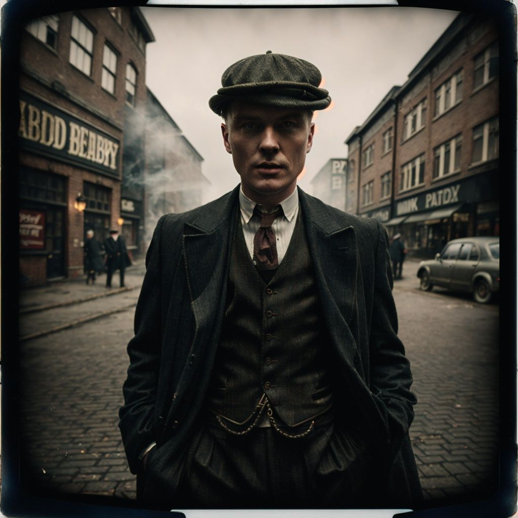 color photo of Peaky Blinders,  dark,  mysterious on Tensor.Art
