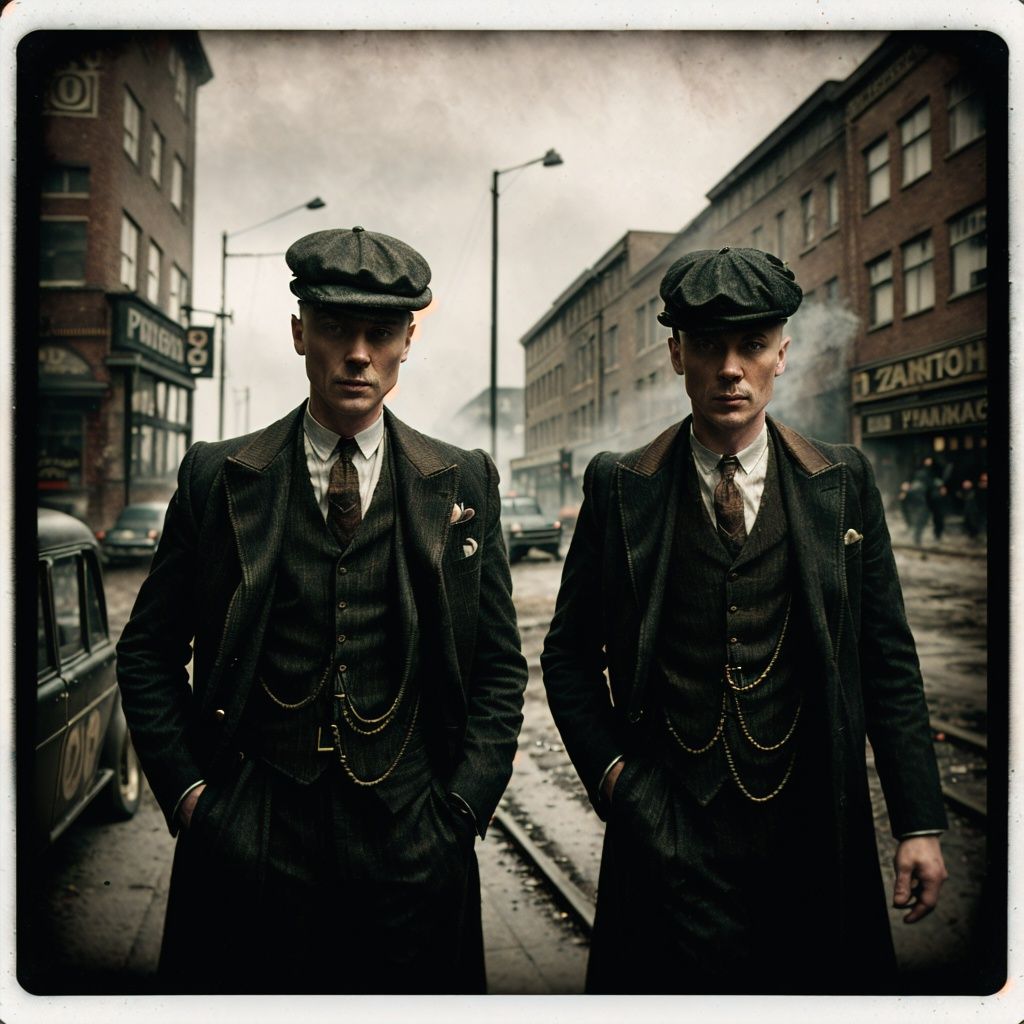 color photo of Peaky Blinders,  dark,  mysterious on Tensor.Art