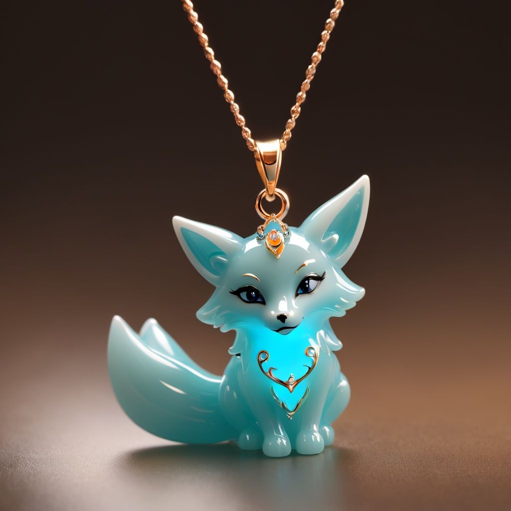 Spirit Fox Pendant,  masterpiece,  best quality on Tensor.Art