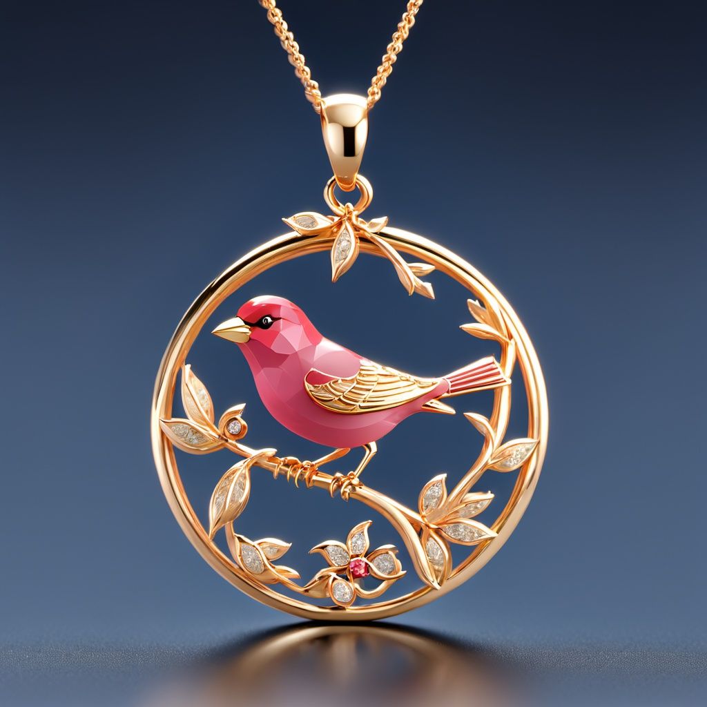 rosefinch Pendant,  masterpiece,  best quality on Tensor.Art