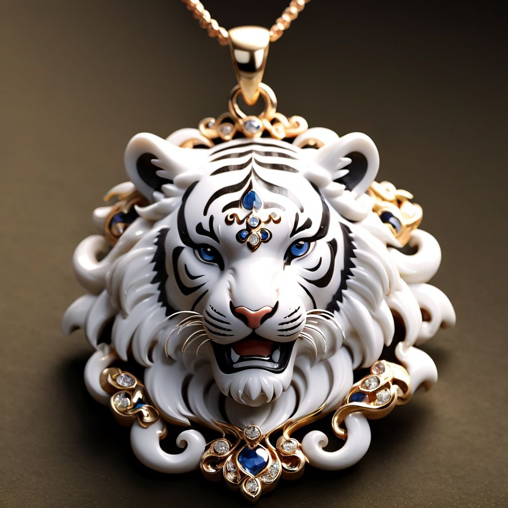 White Tiger Pendant,  masterpiece,  best quality on Tensor.Art