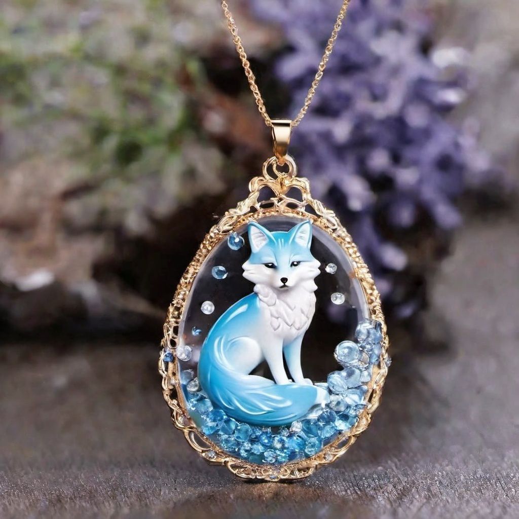 Spirit Fox Pendant,  masterpiece,  best quality on Tensor.Art