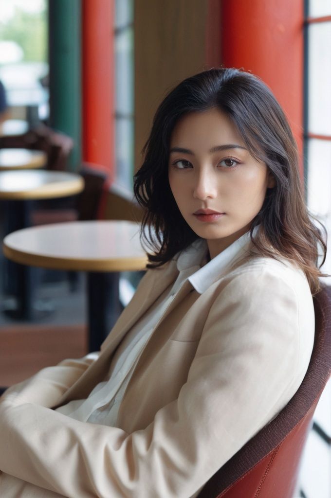 1girl,  looking at viewer,  cafe on Tensor.Art