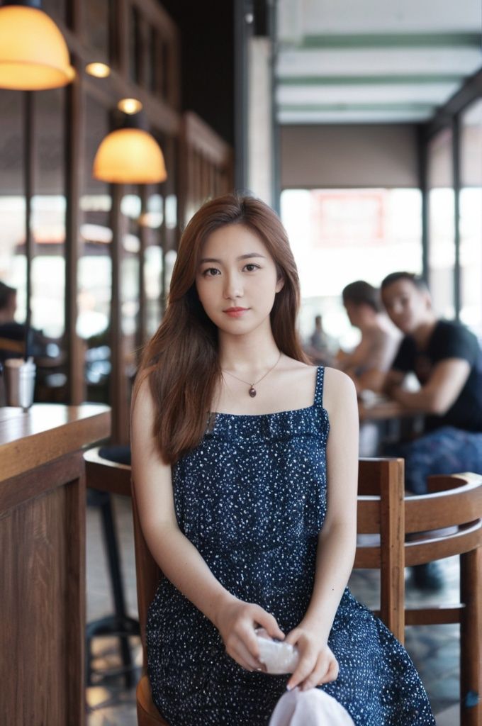 1girl,  looking at viewer,  cafe on Tensor.Art