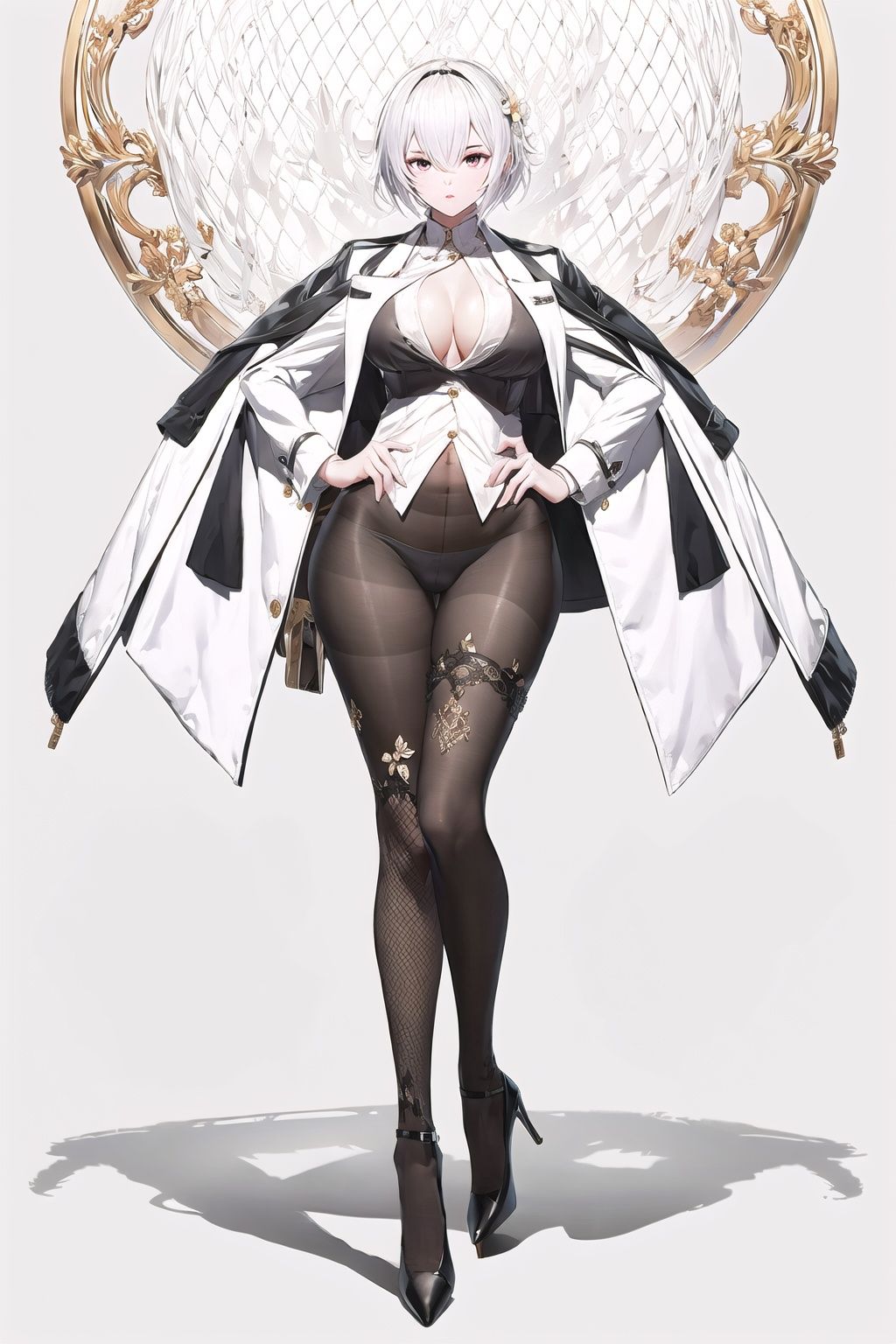 White color tone and background. masterpiece,  best quality,  1girl on Tensor.Art