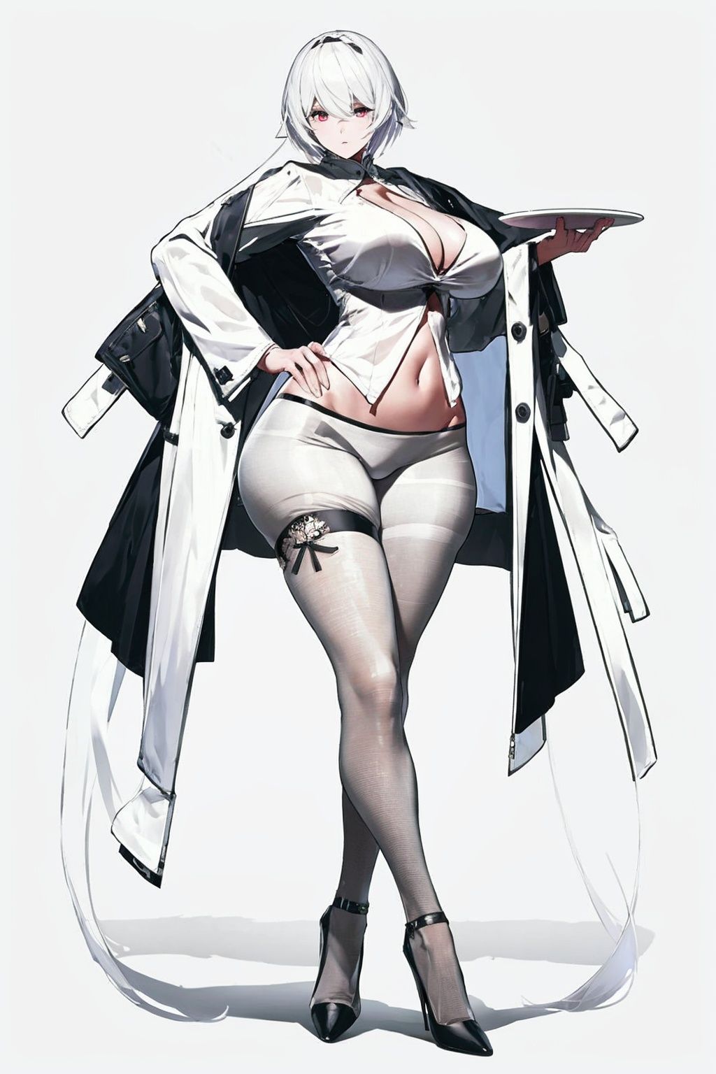 White color tone and background. masterpiece,  best quality,  1girl on Tensor.Art