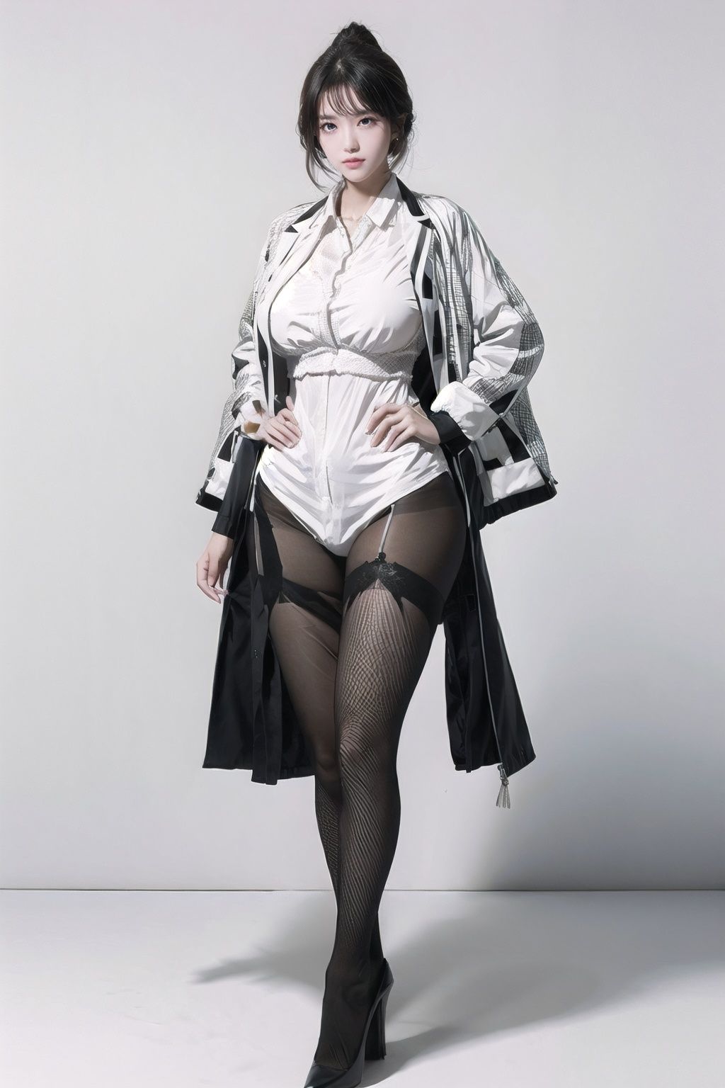 White color tone and background. masterpiece,  best quality,  1girl on Tensor.Art