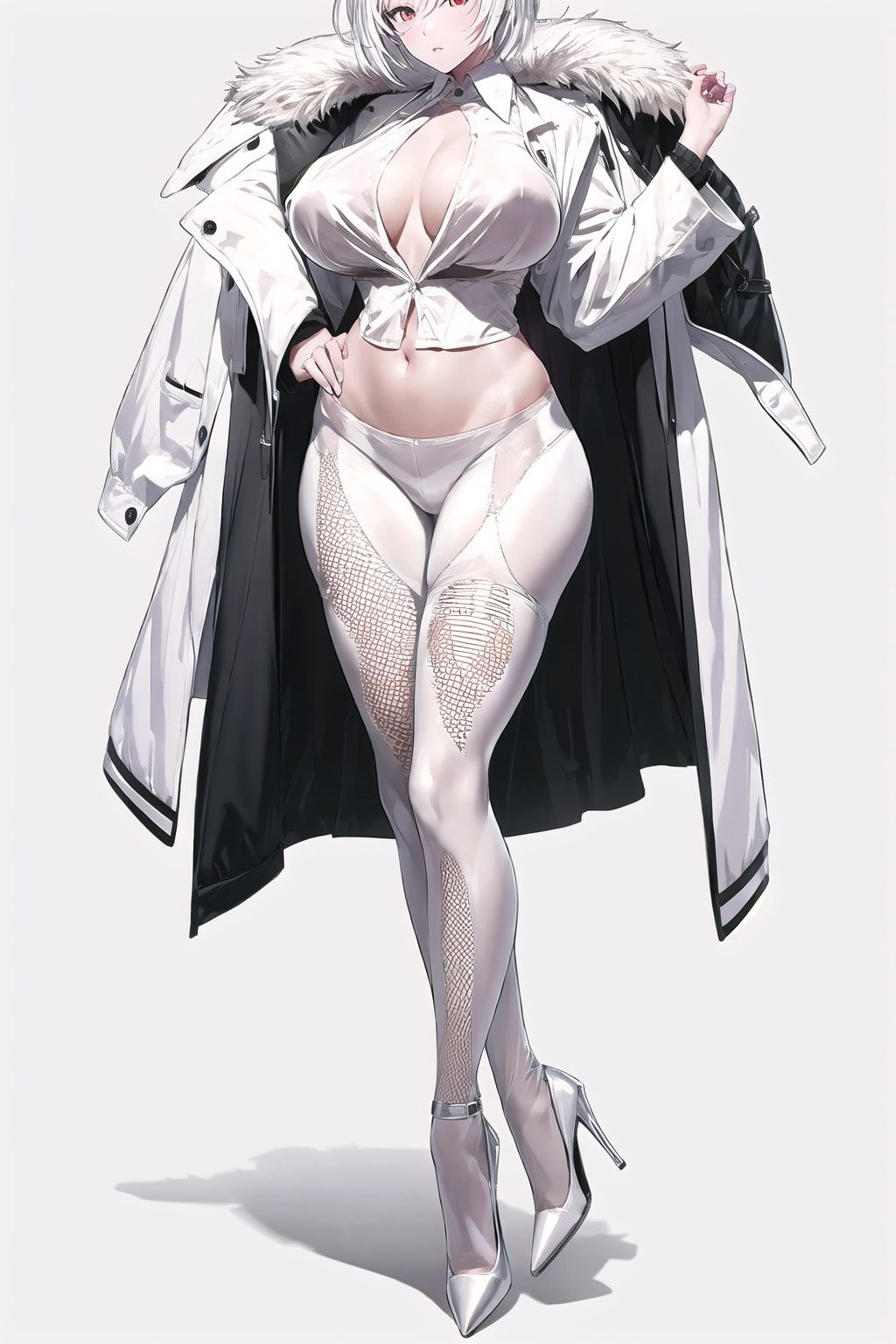 White color tone and background. masterpiece,  best quality,  1girl on Tensor.Art