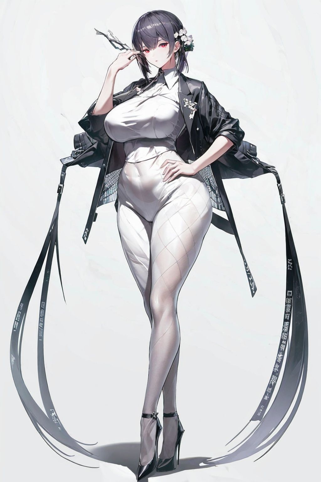 White color tone and background. masterpiece,  best quality,  1girl on Tensor.Art