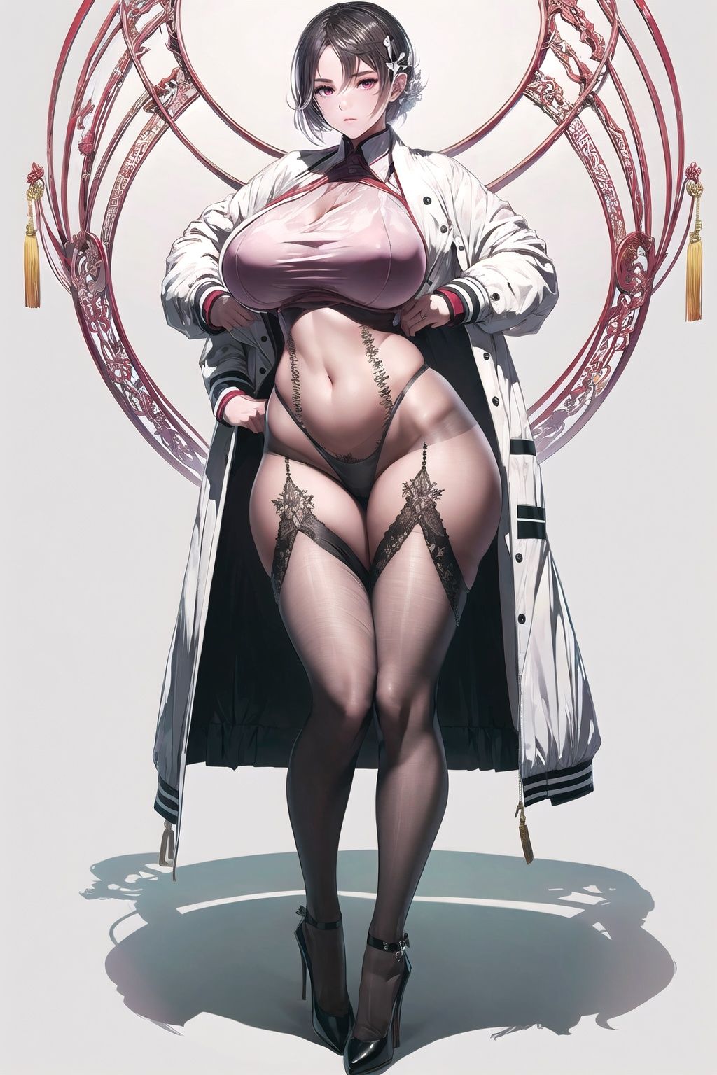White color tone and background. masterpiece,  best quality,  1girl on Tensor.Art