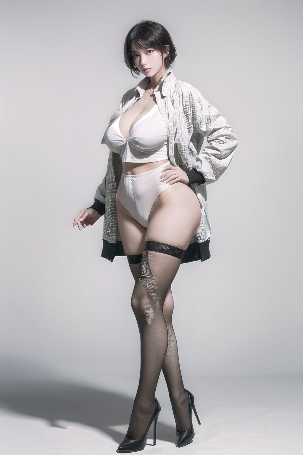 White color tone and background. masterpiece,  best quality,  1girl on Tensor.Art