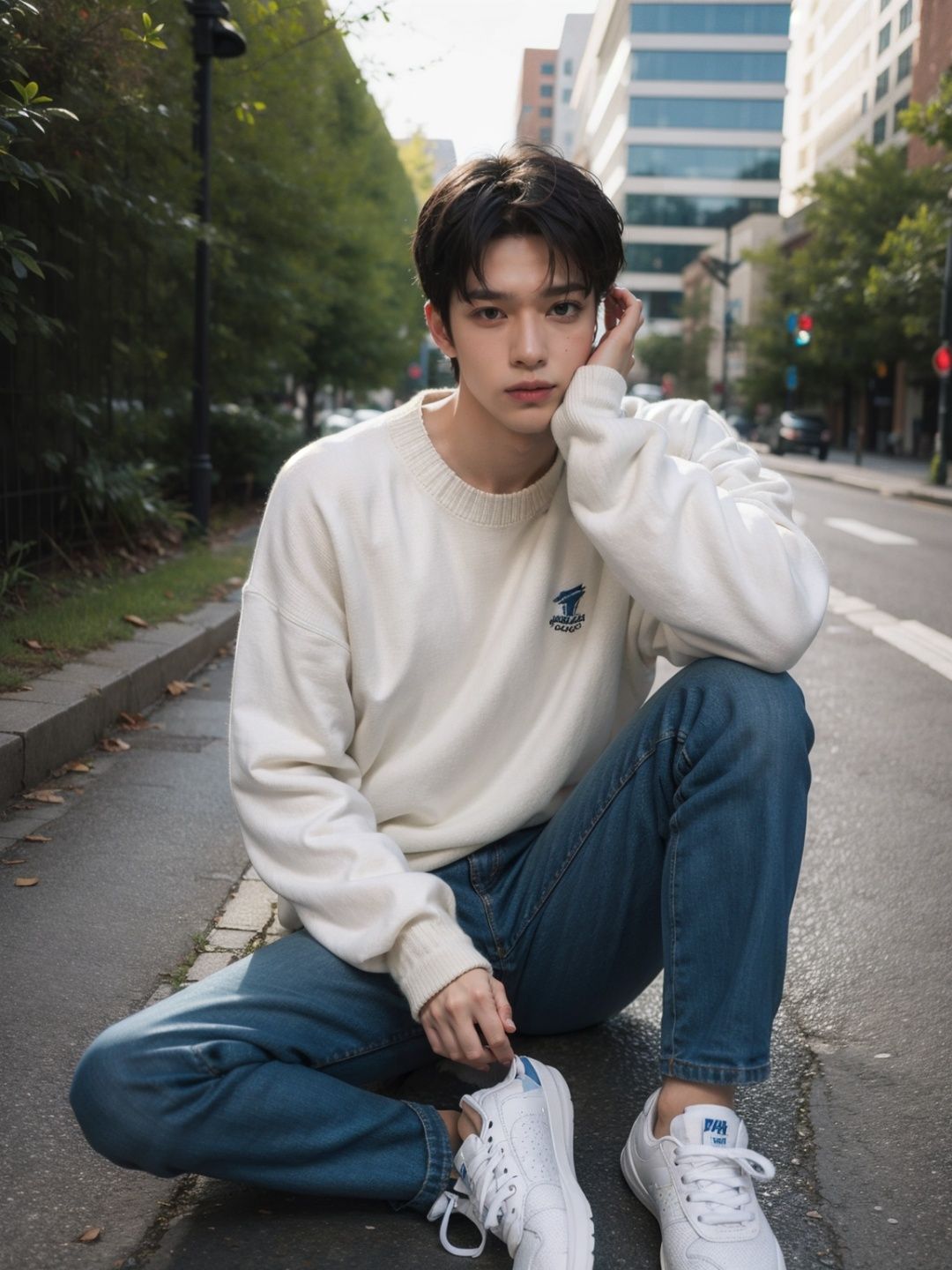 handsome male,20yo,<lora:Neobro:1>sneaker,sweater, <lora:FujiVelvia50:0.2>