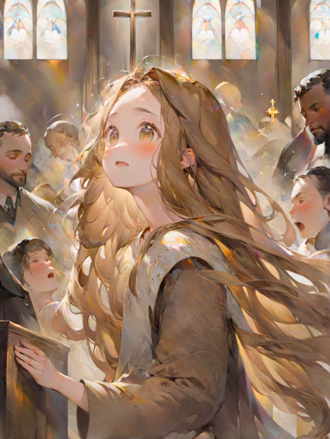 face focus,  cute 1girl,  dynamic angle on Tensor.Art