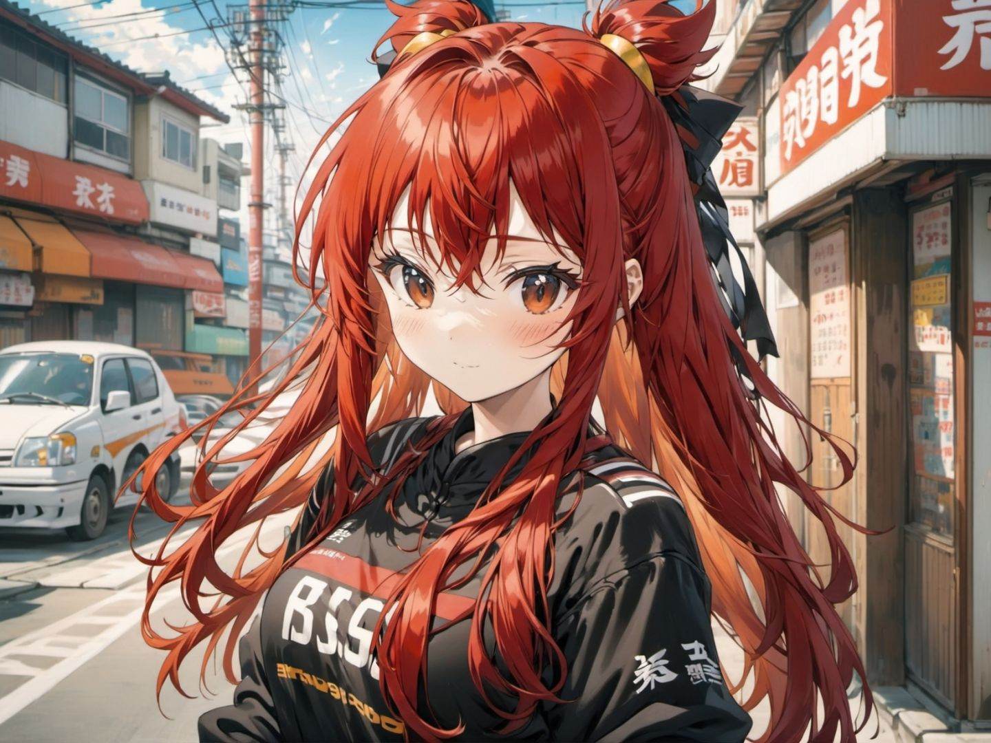 young women,  redhead hair,  medium hair on Tensor.Art