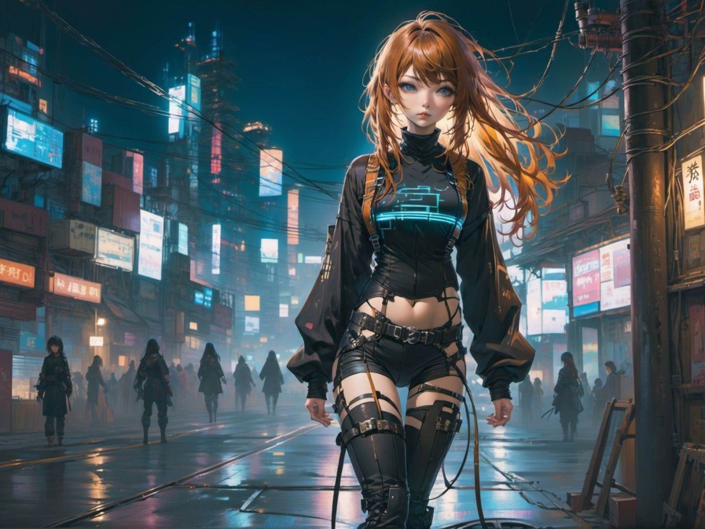 young women,  butterscotch hair,  long hair on Tensor.Art