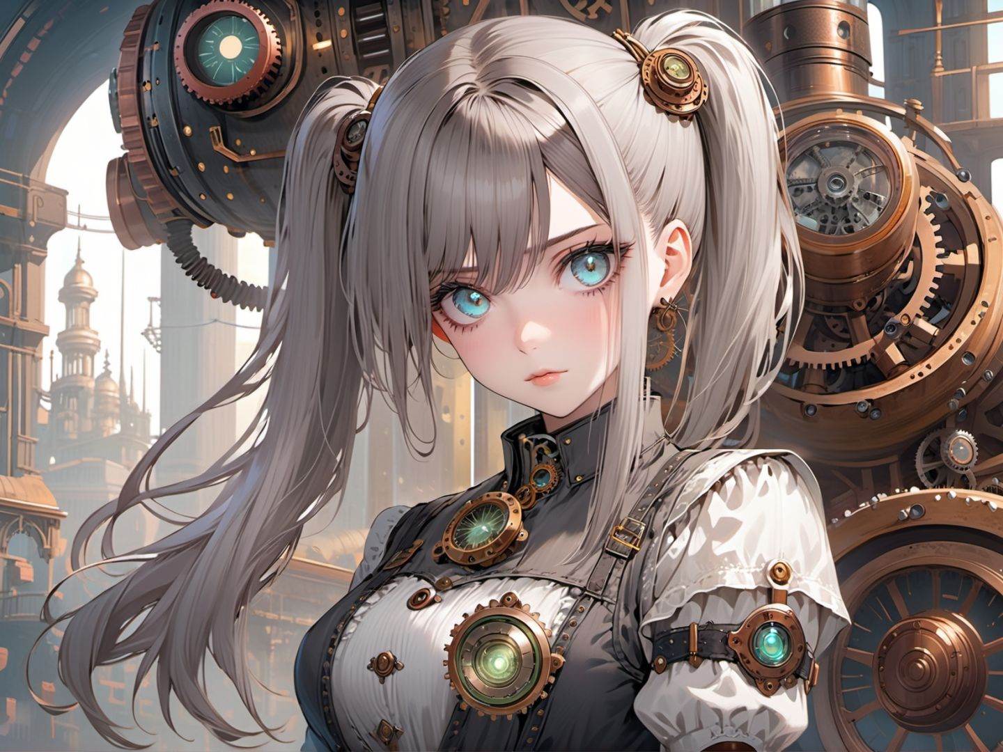 1girl,  heterochromia,  gray on Tensor.Art
