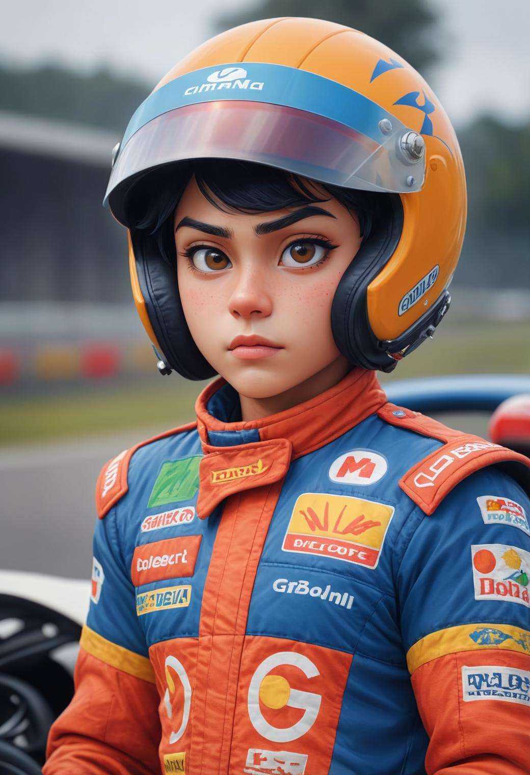 racecar driver ,  Chimera Pixel Art pixelated pixel pixel Hirohiko Araki on Tensor.Art
